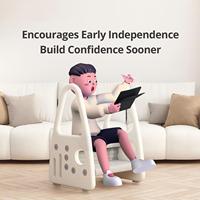 Juego de Escritorio y Silla Plegable de Plástico para Niños, Mesa de Juego para Bebés con Altura Ajustable, Muebles Seguros para Niños para Jugar y Guardería