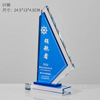Vente en gros de trophée en cristal souvenir fabrication de médailles et de trophées conception personnalisée par récompenses trophée en cristal de verre