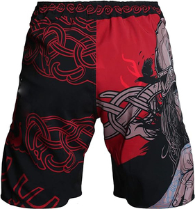 High Quality <b>Heat</b>-Transfer Printed Men's Adult MMA Rashguard Kits Ergonomic Design Other Material Front & <b>Back</b> Logo Mid - Product Image 4