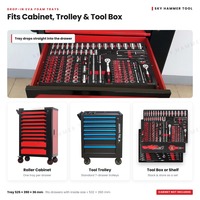 Ensemble d'outils de mécanicien 701 pièces avec 20 plateaux en mousse EVA, clés à douille, pinces à percussion, tournevis, outils de réparation automobile pour armoire à outils
