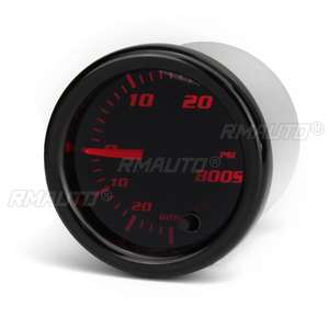 Jauge de pression de suralimentation turbo 2'' 52mm, jauge de pression de vide 0~30 PSI / -1~2 Bar, LED 7 couleurs, lentille noire, 12V, universelle pour voiture - Product Image 3