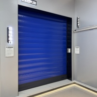 Porte rapide à isolation thermique flexible, sur mesure et personnalisable en couleur, porte automatique isolante à grande vitesse pour entrepôt frigorifique