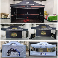 Tente pliante d'extérieur avec logo personnalisé 3x4,5 m, tente publicitaire imperméable 10x15 pieds avec cadre en aluminium pour les salons professionnels