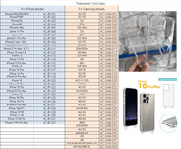 Combo 2-en-1 : Étui transparent avec cordon et breloque de téléphone compatible avec iPhone 16 17 18 Pro Max et Samsung S22 S23 S24 S25 S26 Ultra