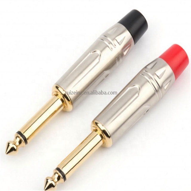 6.35 6.35mm 1/4 mono stereo trs male female jack plugs connector