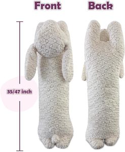 47-inch ấm cúng thỏ sang trọng gối siêu mềm bông dài tai thú nhồi bông đồ chơi với lưới lót cho ngày Valentine - Product Image 2