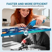 Ciseaux électriques sans fil VLOXO 4V pour la découpe de tissus, machine à ciseaux électriques pour la découpe de tapis et de tissus avec 3 lames