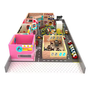 Casa de juegos temática de parque de atracciones, mini ciudad, tienda creativa, equipo de juegos interior para niños, casa de juegos de rol para niños - Product Image 4