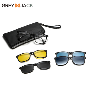 جراي جاك بيع بالجملة مشبك نظارات شمسية 4 في 1 عدسة UV400 كليب على إطار نظارات مستقطبة - Product Image 6