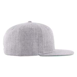 Vente en gros de 6 panneaux Structure à bord plat Snapback Design de couleur contrastée personnalisé Capuchons unis solides à bord - Product Image 5