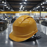 Casque de sécurité ABS pour réglage du bouton et trou d'air casques de sécurité pour chantiers de construction vente en gros