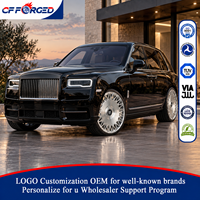 Jantes en alliage forgé de luxe 1 pièce 22 23 24 pouces argentées 5x112 robustes à motif maillé pour Rolls Royce Cullinan SUV