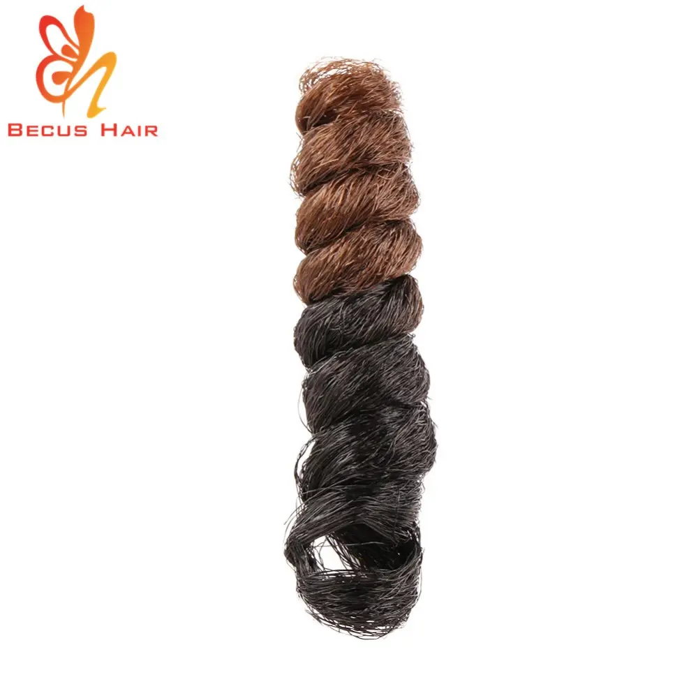 Nuevo Producto de ganchillo del pelo del Color del Ombre primavera giro sintético del pelo de la trenza para trenzar