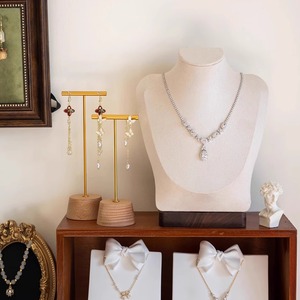 Support de présentation de <span class=keywords><strong>bijoux</strong></span> en bois massif de style nordique vintage, modèle T 0108, support pour collier, plateau pour boucles d'oreilles, <span class=keywords><strong>présentoir</strong></span> pour bagues, stand pour diffusion en direct - Product Image 4