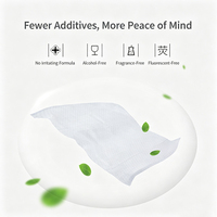 Lingettes humides pour bébé Naive Beibi, 80 pièces, avec couvercle rabattable, lingettes nettoyantes pour les mains et la bouche à base d'eau, tissu non tissé épaissi, doux