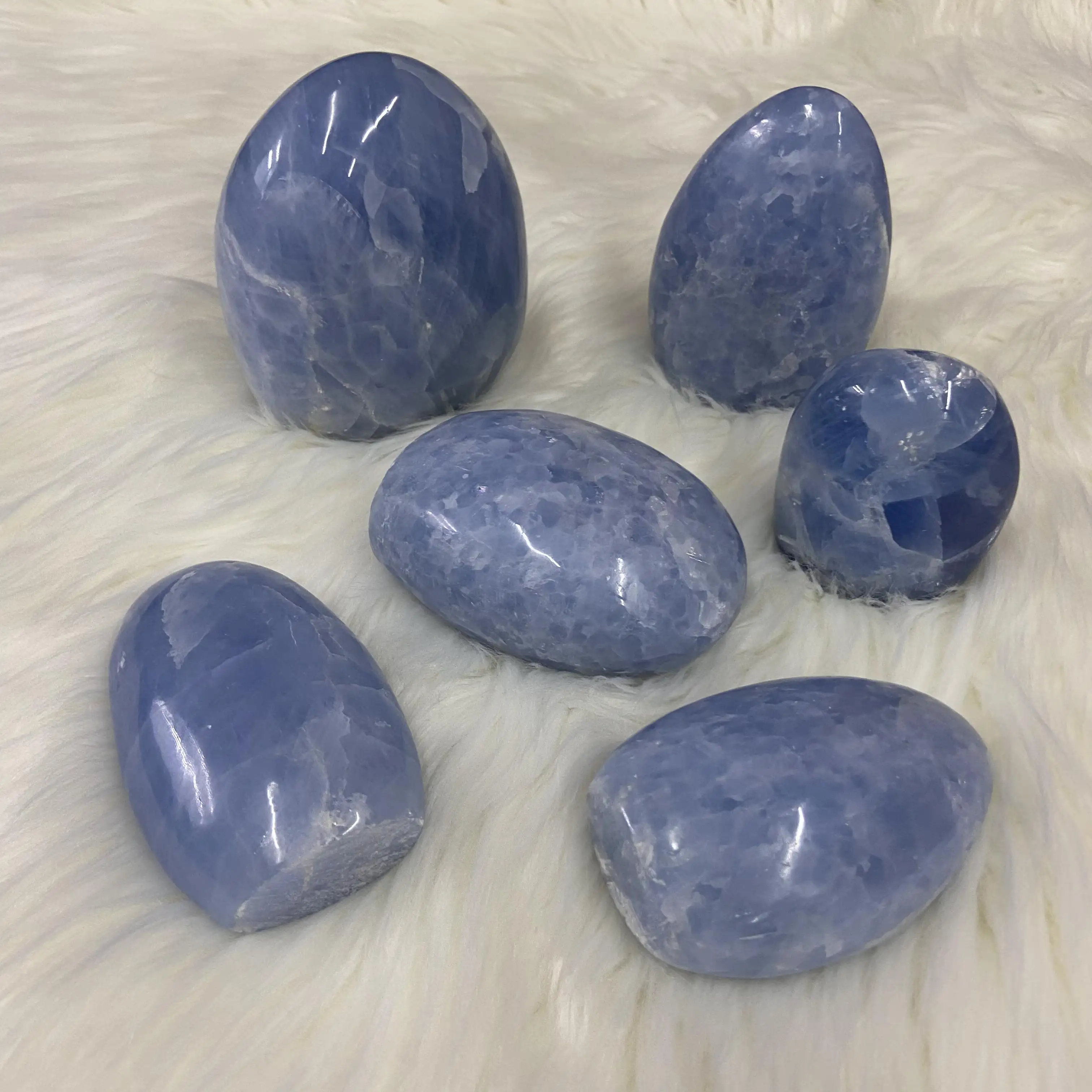 Wholesale Natural High Quality Celestite Freeform Standing Stones Blue Calcite Celestite Freeform For Home Decoration