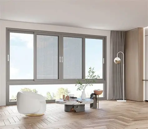 Fenêtre de villa moderne à <span class=keywords><strong>double</strong></span> <span class=keywords><strong>vitrage</strong></span>, insonorisée, résistante aux ouragans, avec cadre en aluminium robuste, étanche, 540 Pa, isolation phonique 40 dB - Product Image 5