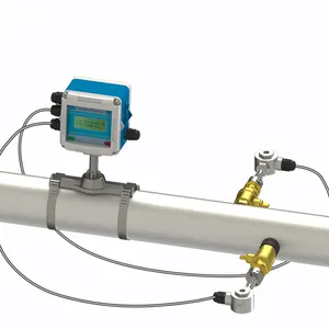 Popular handheld ultrasonic flowmeter 220VAC/24V DC water flow transmitter