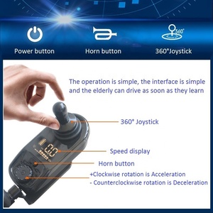 KSM-601S Hot Sale Lightweight Folding Wheelchair Brushless Motor 250w and Manual Recliner <b>Small</b> Folding Motorised Wheelchair - Product Image 4