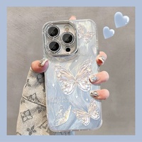 Gradient Bowknot Laser Handyhülle für 17 Pro Max – High-End-Design mit Glitzerpuder, präzise Aussparungen, stoßfest, beliebt
