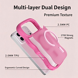 Funda Magnética para Teléfono con Diseño Ondulado, Acrílica Mate Antihuellas, para iPhone 17, 17 Air, 17 Pro Max/18 Pro/18 Pro Max - Product Image 5