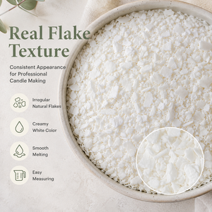 Flocons de cire de soja blanc crème, faciles à couler, pour bougies en pot, cubes de cire fondue et kits d'artisanat de détail - Product Image 2