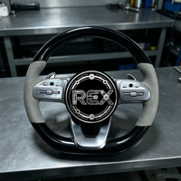 Volant sport en cuir avec LED en fibre de carbone personnalisé pour BMW Série 1 3 5 7 X5 F15 X6 F16 F30 F20