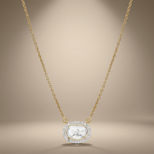 Conjunto de Colgante de Diamante Ovalado Polki de Oro de Primera Calidad, Certificado por GIA, Estilo Clásico, Joyería Fina de Lujo para Mujer, Uso Diario - Product Image 2