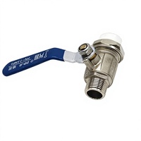 Vanne à boisseau sphérique en laiton XingFu sur mesure (modèle DN20, port de 1/2 pouce) haute pression 200 psi, raccord mâle PPR manuel pour l'eau