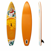 Planche de paddle gonflable en PVC Drop Stitch, stable, à aileron unique, grande flottabilité, pour sports nautiques en extérieur