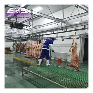 उच्च उत्पादकता भेड़/बकरी शव प्रसंस्करण मैनुअल कन्वे (ट्यूब-रेल, डुअल-रेल, फ्लैट-रेल) मटन मांस वध मशीन