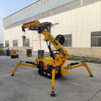 Mini-grue araignée à batterie avec ventouse, élévateur de panneaux sur chenilles pour projets intérieurs à faible bruit, certifiée CE