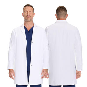 Blouse de laboratoire tissée pour hommes de 36 pouces de qualité supérieure avec ensembles de gommage médical respirant poche intérieure et porte-stylo disponibles grandes tailles régulières - Product Image 3