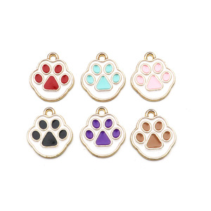 Cat Paw Print Charms Zinc Alloy Enamel Pendant Jewelry Accessories For Necklaces <b>Bracelets</b> Keychains <b>Phone</b> Charms - Product Image 5