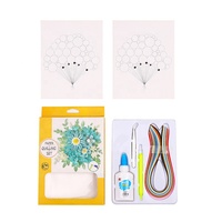 Ensemble de cartes de quilling en papier 3D, fait main, bricolage, outils de quilling pour débutants, kit de 6 pièces