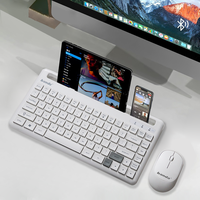 Clavier et souris sans fil USB 2.4G ultra-mince ergonomique étanche 87 touches avec touches multimédias pour la maison et le bureau