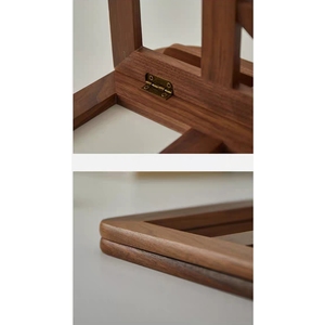 Hộ gia đình có thể điều chỉnh máy tính xách tay đứng bàn Walnut gỗ khắc có thể gập lại khay gỗ văn phòng trang trí & phụ kết-máy tính xách tay Riser - Product Image 5