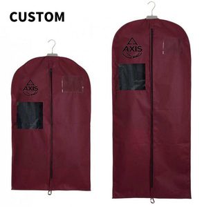 Bao quần áo gấp gọn, may đo, bán buôn, chất liệu không dệt trong suốt, dành cho vest nam, váy cưới cao cấp, túi đựng quần áo có khóa kéo - Product Image 4