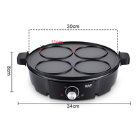 Machine à crêpes RAF R.8629 1200W, plaque antiadhésive de 30 cm, température réglable, pour usage domestique.