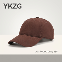 Topi Baseball Logo Kustom Bersertifikasi GRS, Ramah Lingkungan, Label Pribadi, 6 Panel, Bahan Katun, Bersertifikasi BSCI ISO