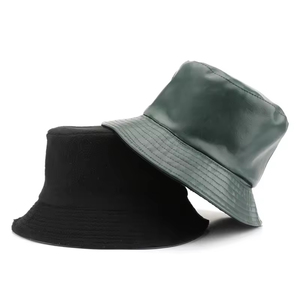 Chapeau Bob Réversible en Cuir Imperméable de Haute Qualité avec Doublure Sherpa Double Face, Chapeau de Pêche Vierge Uni pour la Vente en Gros - Product Image 3