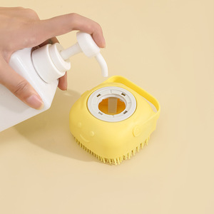 2024 <span class=keywords><strong>Pet</strong></span> silikon masaj banyo fırçası şampuanlık banyo masajı kedi köpek banyo fırçası - Product Image 3