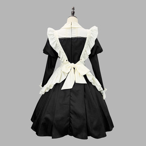 Japanese Black And White Maid Costume Lolita Cosplay Dress For Anime Role Playing Drama Games Akihabara Cafe Outfit - Product Image 4