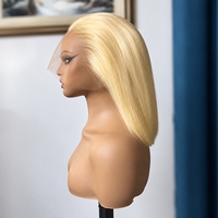 Perruque Bob 613 Frontale en Cheveux Humains Vierges Brésiliens 100% Naturels, Qualité 12A, Densité 220%, avec Dentelle Transparente Sans Colle