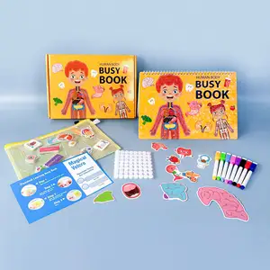 Niños Cuerpo Humano estructura cognición inglés ocupado libro para niños educativo