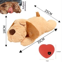 Mainan Boneka Penghibur Hewan Peliharaan dengan Kotak Detak Jantung - Meredakan Kecemasan Meningkatkan Tidur Pola Hati Kartun Desain Lembut dan Nyaman untuk Kucing Anjing