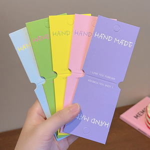 Popular Colorful Hand Made Printing Paper Card Holder for Bracelets Hair Ties Hair Clips Hair Accessories Straps
