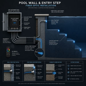 Luci a LED a Fibra Ottica per Piscina, Illuminazione Subacquea RGBW Impermeabile per Decorazione Pareti - Product Image 4