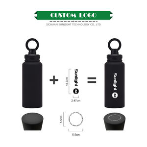 กระติกน้ำเก็บความร้อนสุญญากาศ สแตนเลส สีเทาเข้ม ขนาด 1 ลิตร พร้อมที่วางโทรศัพท์  รับสกรีนโลโก้ - Product Image 4