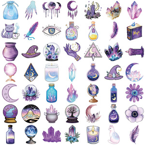 ZY3638S 50 Piezas <span class=keywords><strong>de</strong></span> Pegatinas Mágicas <span class=keywords><strong>de</strong></span> <span class=keywords><strong>Bruja</strong></span> con Graffiti para Tazas, Guitarras, Computadoras Portátiles, Equipaje, Pegatinas Decorativas Impermeables <span class=keywords><strong>de</strong></span> PET para Manualidades - Product Image 5